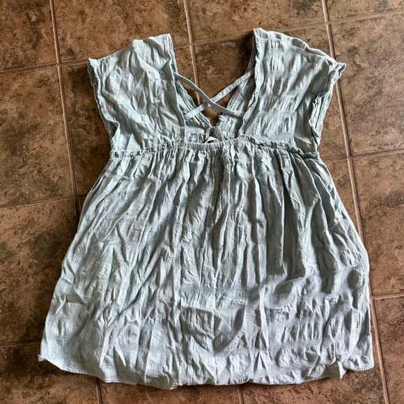 Sage Blue Mustard Seed Mini Dress with Shorts size M - Picture 2 of 5